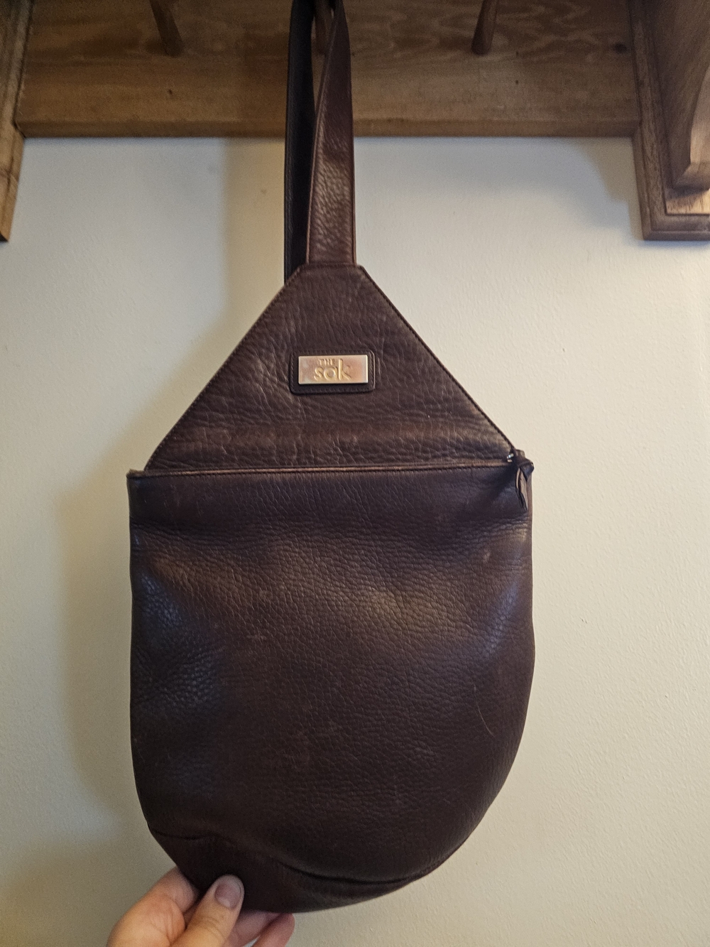 The Sak Chocolate Brown Leather Crossbody Sling Bag